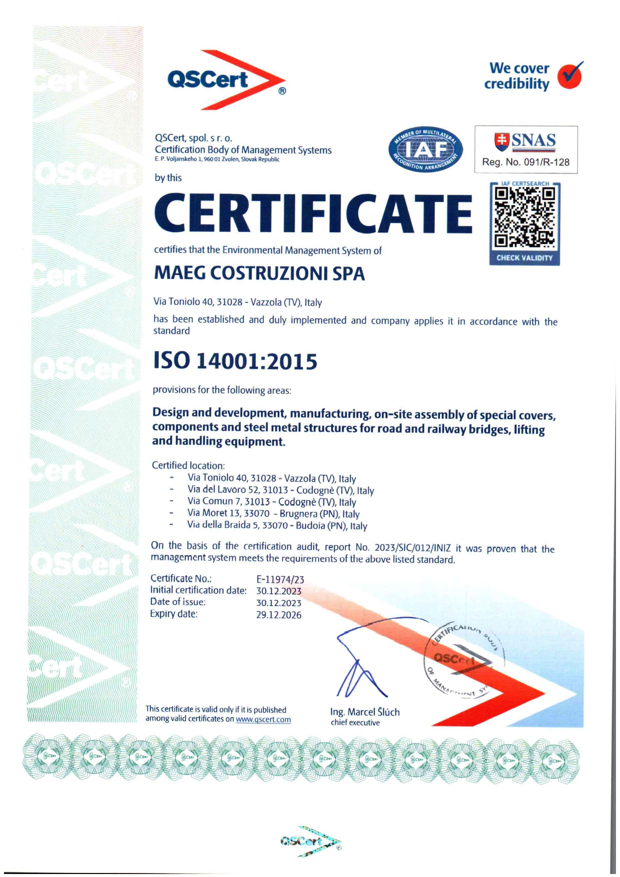 UNI EN ISO 14001:2015